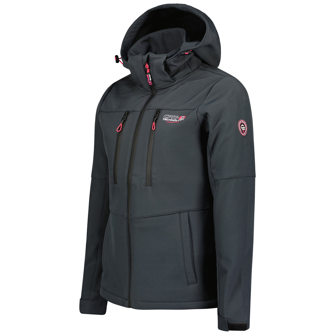 Canadian Peak Timmexeak Lady - Veste Femme Softshell Capuche Impermeable - Manteau Polaire Blouson Coupe Vent Resistant Travail