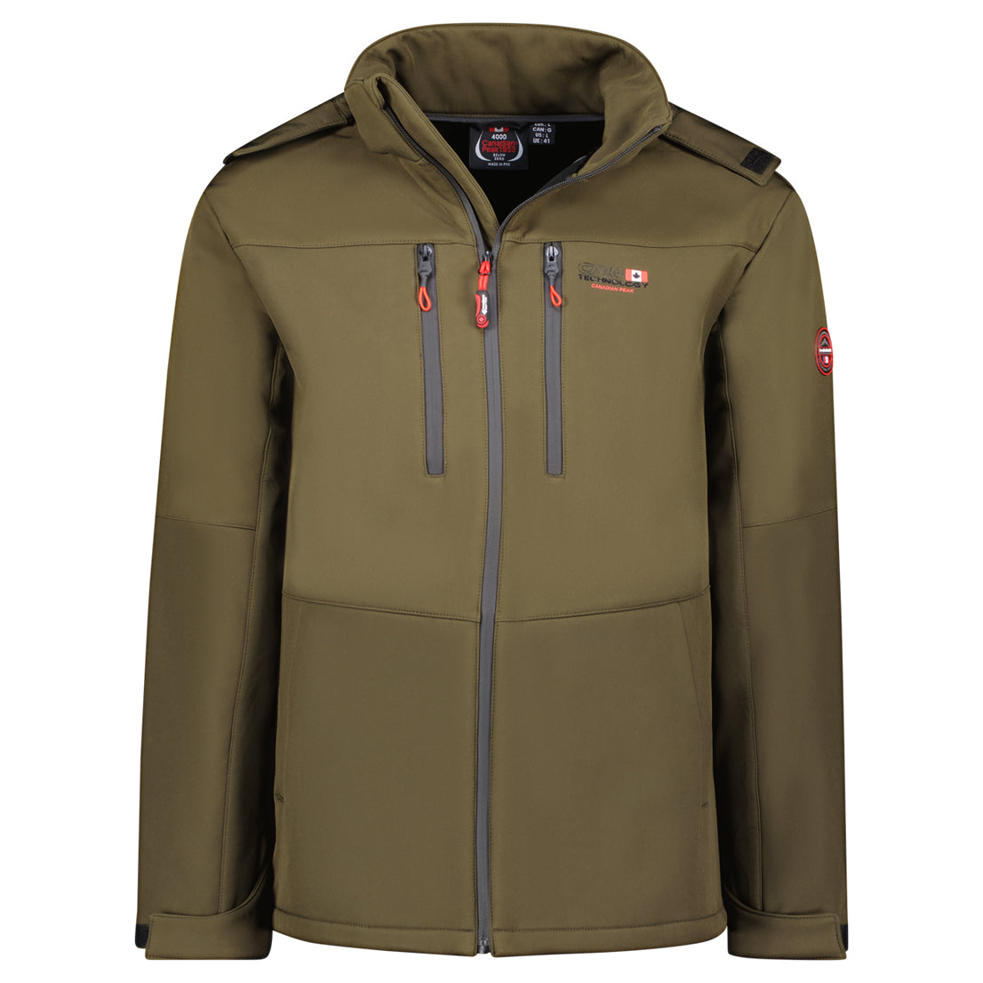 Canadian Peak Timmexeak Men - Veste Softshell Homme Impermeable à Capuche - Manteau Outdoor Blouson Coupe Vent Tactique Resistant