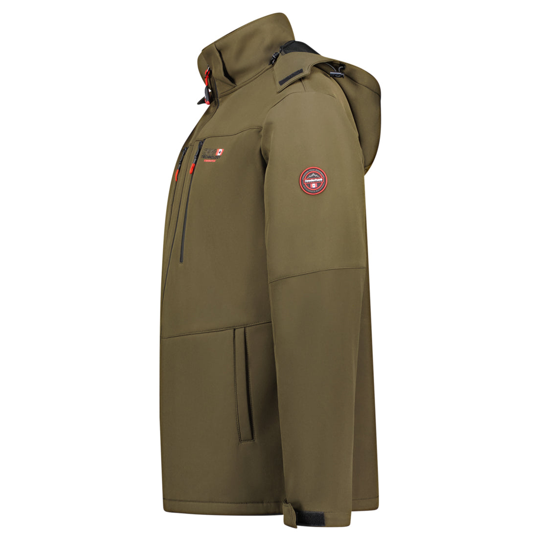 Canadian Peak Timmexeak Men - Veste Softshell Homme Impermeable à Capuche - Manteau Outdoor Blouson Coupe Vent Tactique Resistant