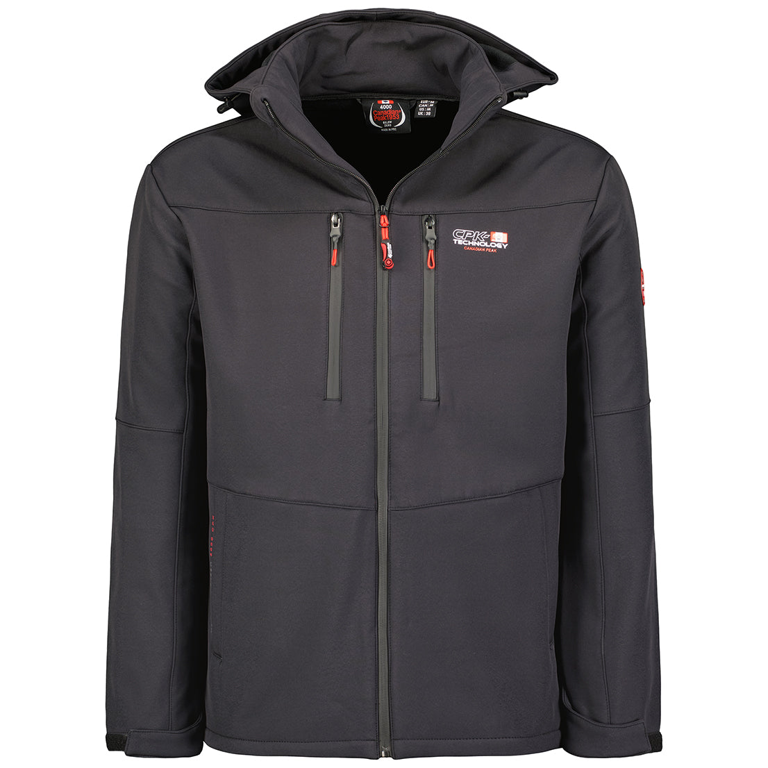 Canadian Peak Timmexeak Men - Veste Softshell Homme Impermeable à Capuche - Manteau Outdoor Blouson Coupe Vent Tactique Resistant