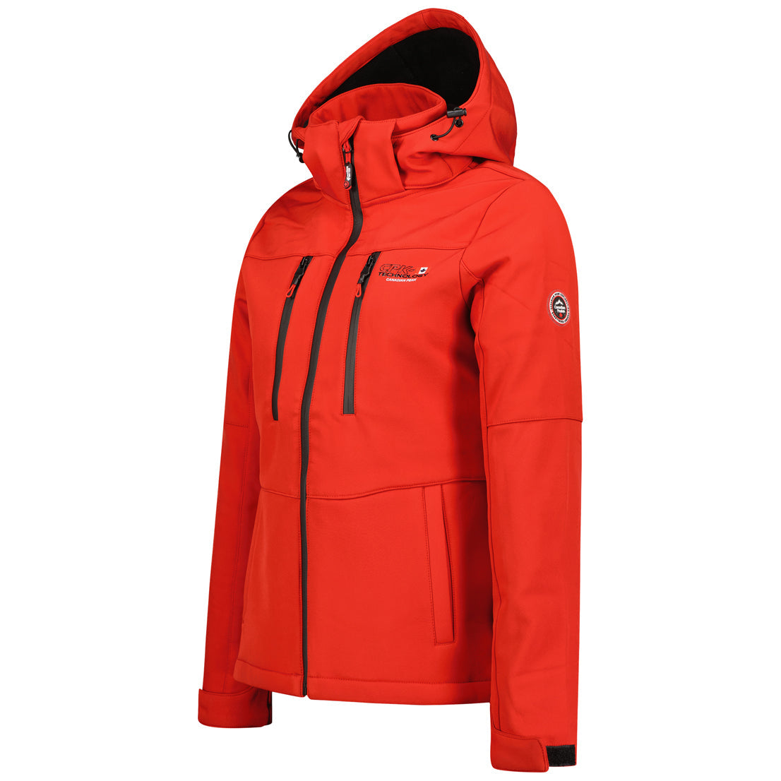 Canadian Peak Timmexeak Lady - Veste Femme Softshell Capuche Impermeable - Manteau Polaire Blouson Coupe Vent Resistant Travail