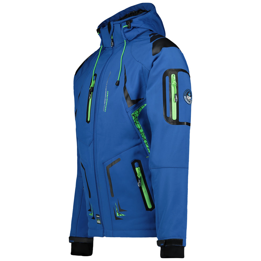 Geographical Norway Tourmaline Men - Veste Softshell Capuche Homme Impermeable - Manteau Outdoor Blouson Coupe Vent Tactique Resistant