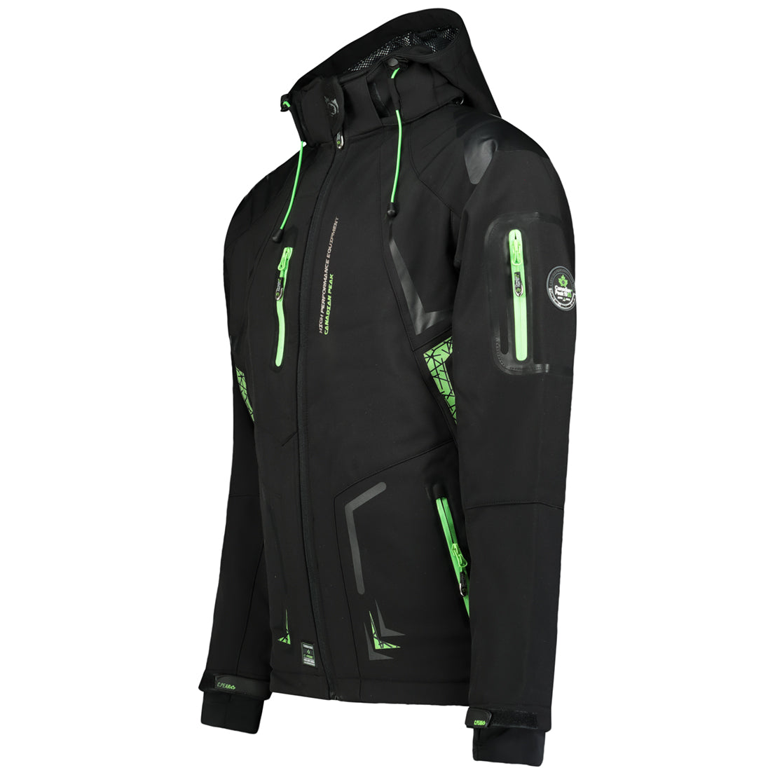 Geographical Norway Tourmaline Men - Veste Softshell Capuche Homme Impermeable - Manteau Outdoor Blouson Coupe Vent Tactique Resistant