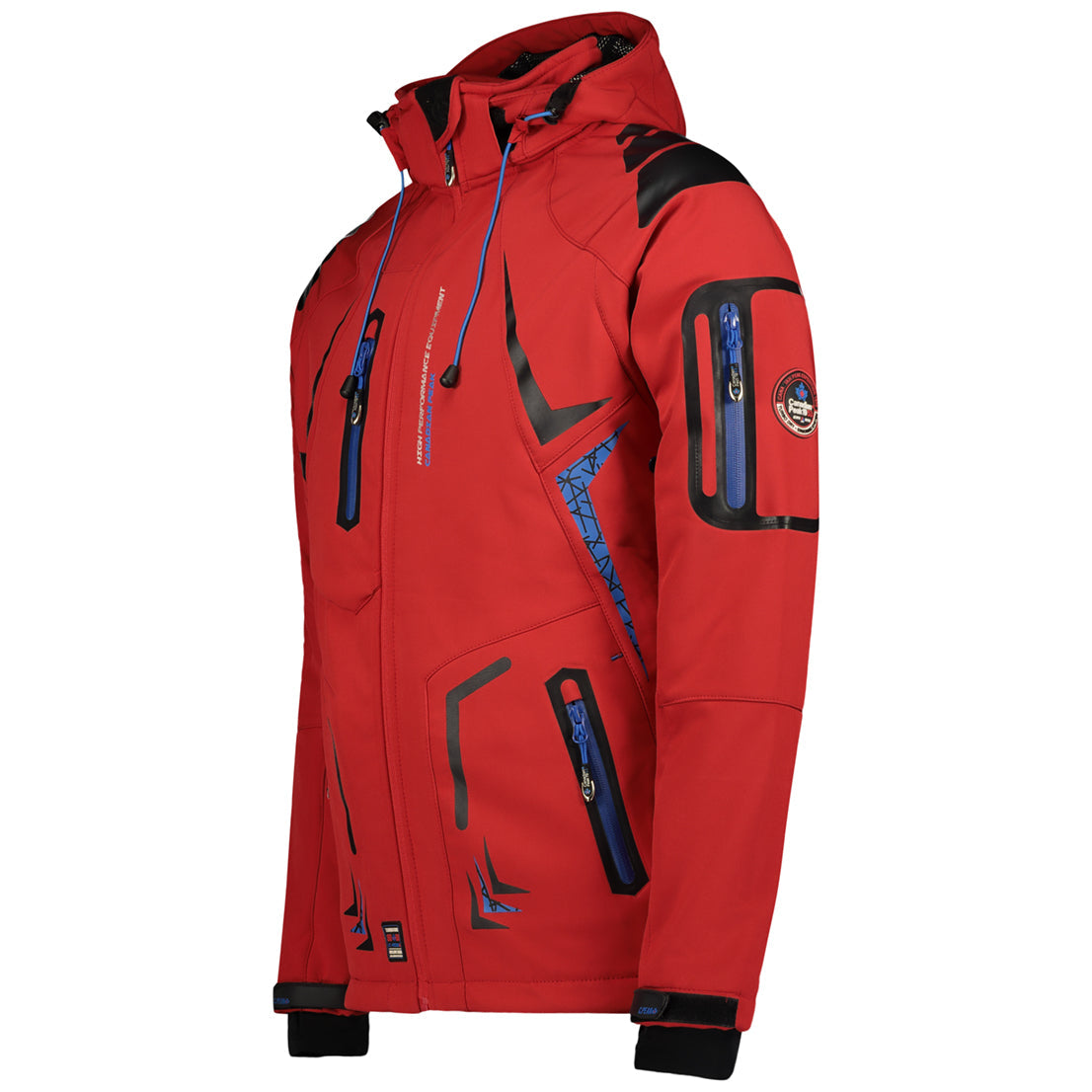 Geographical Norway Tourmaline Men - Veste Softshell Capuche Homme Impermeable - Manteau Outdoor Blouson Coupe Vent Tactique Resistant