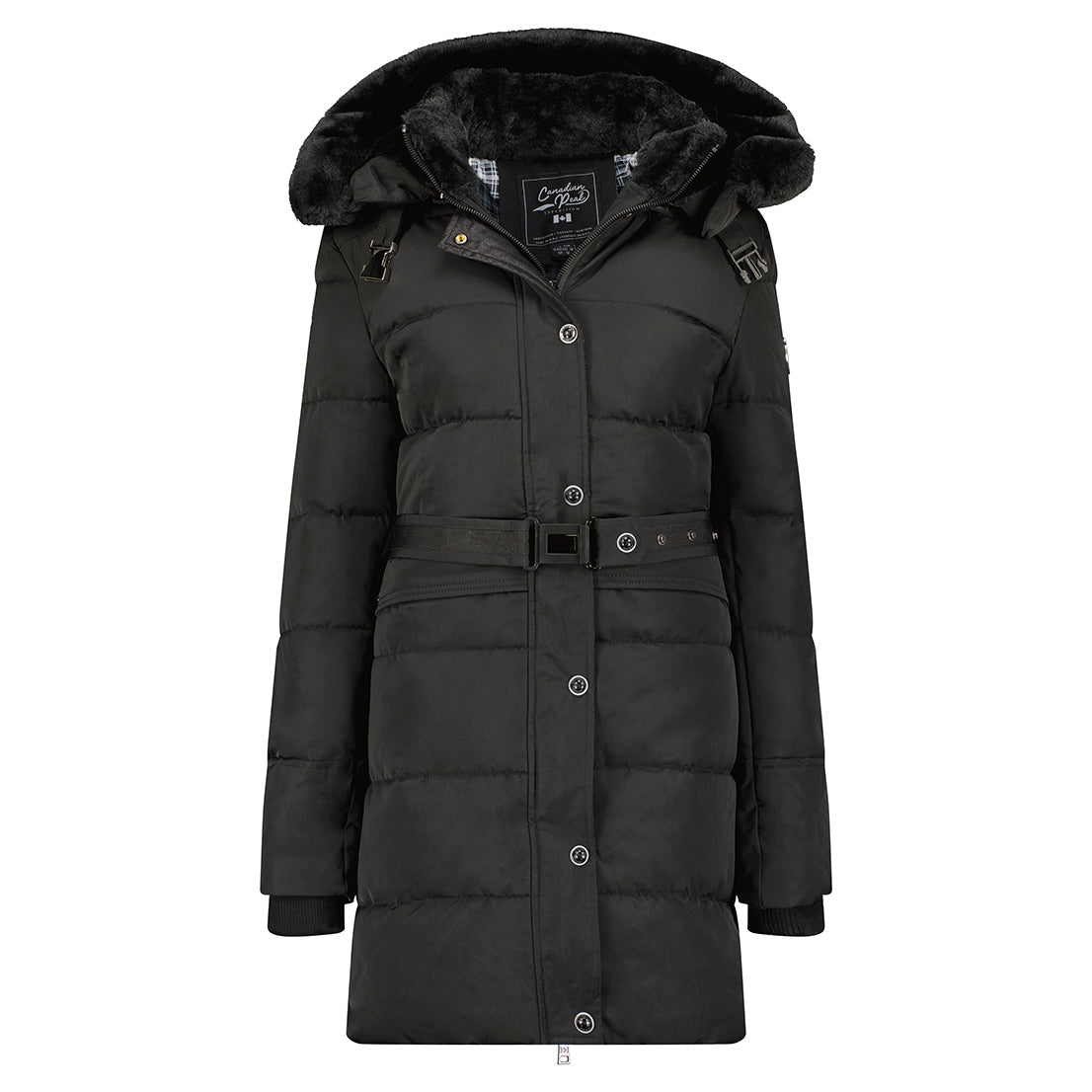 Canadian Peak Bettineak Lady - Parka Longue Epaisse Chaude Femme Automne Hiver - Manteau Fin Capuche Fausse Fourure - Blouson Coupe Vent
