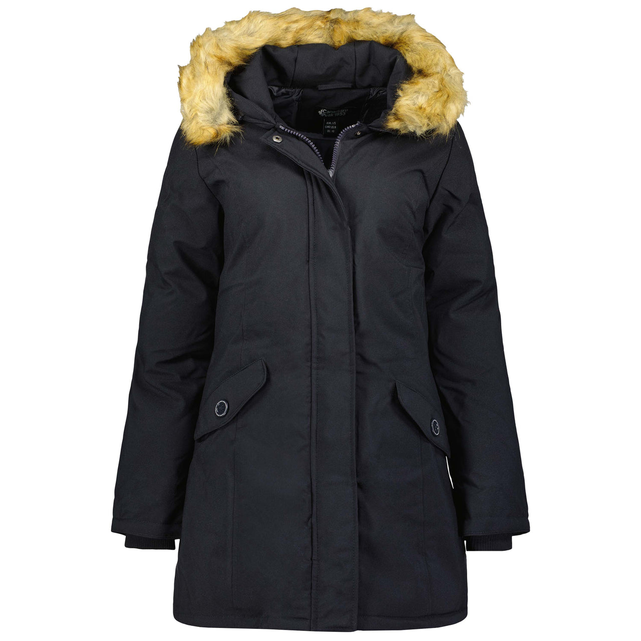 Canadian Peak Dinastipeak Lady - Parka Longue Epaisse Chaude Femme Automne Hiver - Manteau Fin Capuche Fausse Fourure - Blouson Coupe Vent