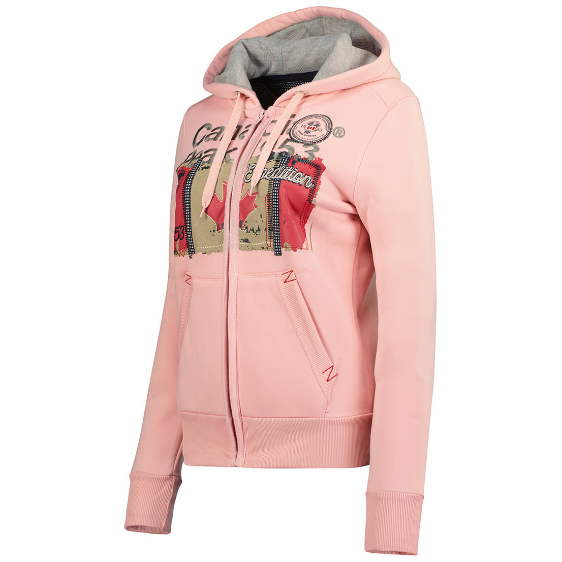 Geographical Norway FARLOTTEAK Lady - Sweat Femme Capuche Avec Poches - Sweatshirt Femmes Manche Pull Casual Manches Longues Chaud