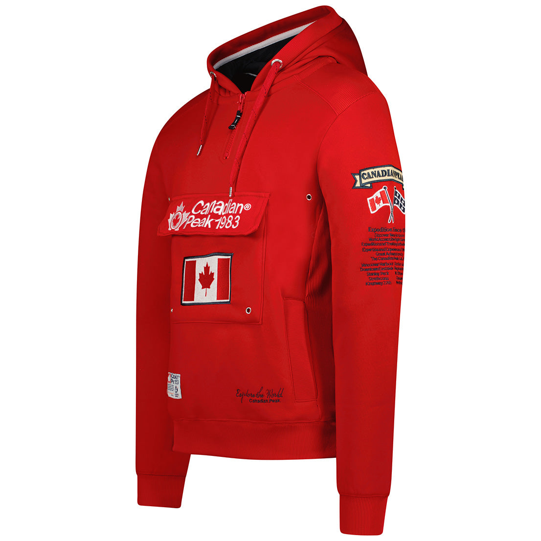 Geographical Norway Galapagos Men - Sweat A Capuche Homme Avec Poches - Sweats Shirts Logo Homme - Sweat Shirt Hoody Manches Longues