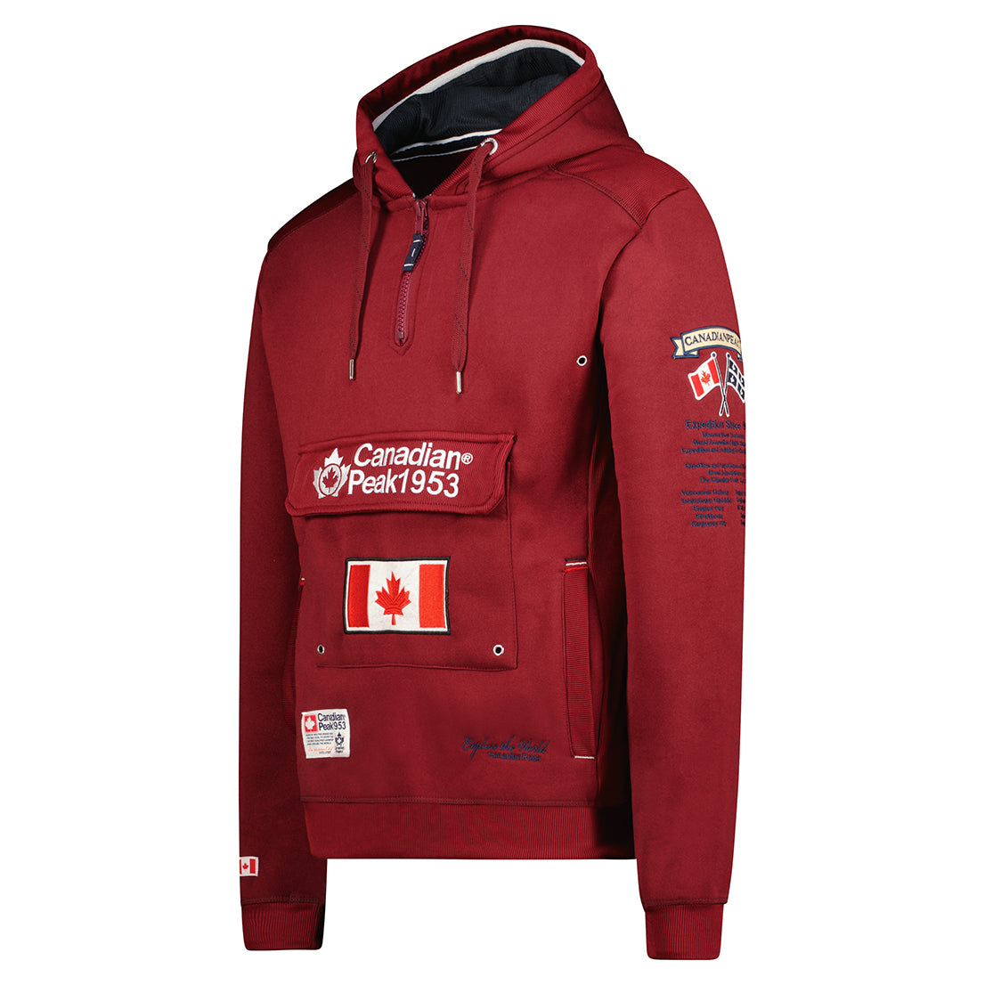 Canadian Peak Galapagos Homme Sweat à Capuche avec Poches avec Logo