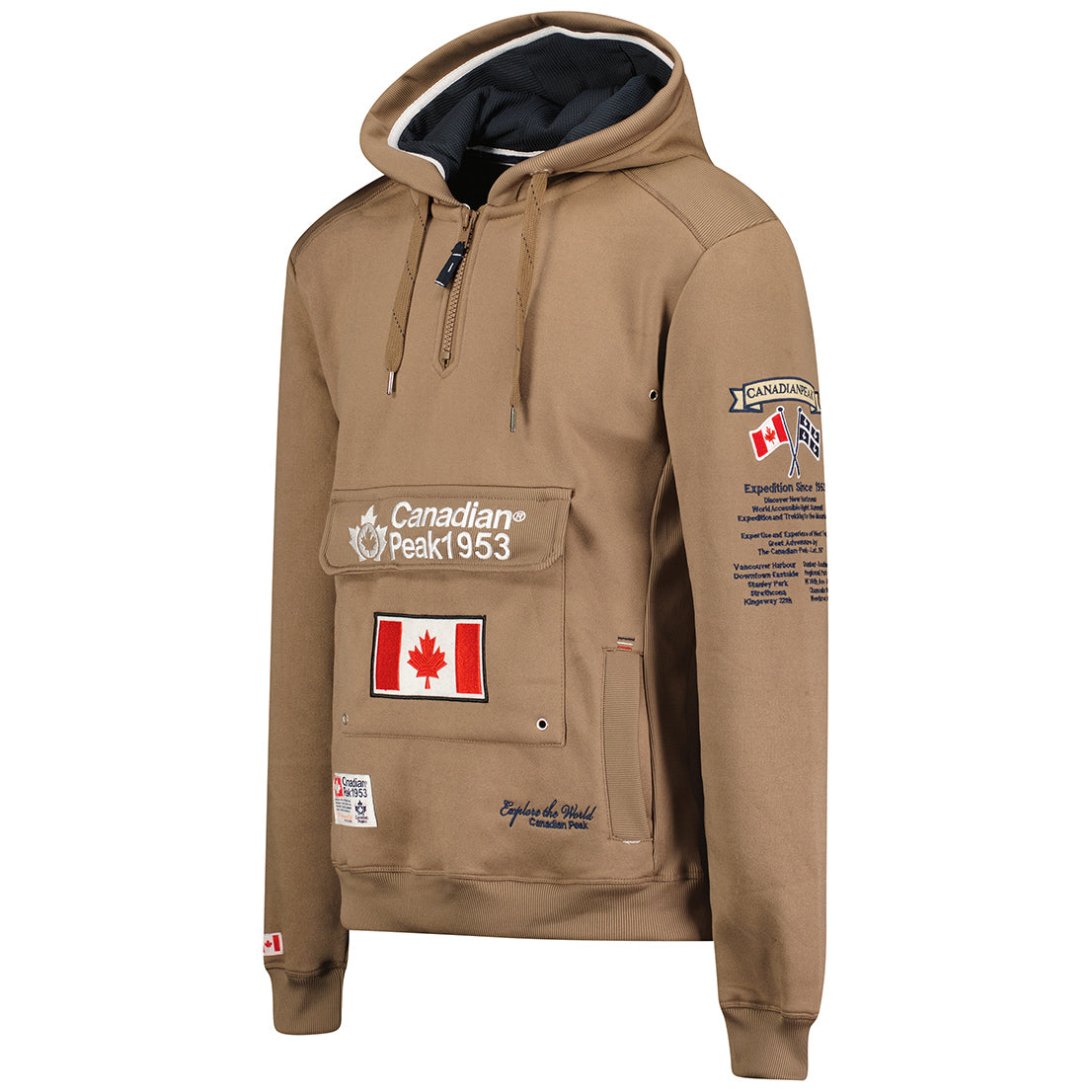 Geographical Norway Galapagos Men - Sweat A Capuche Homme Avec Poches - Sweats Shirts Logo Homme - Sweat Shirt Hoody Manches Longues