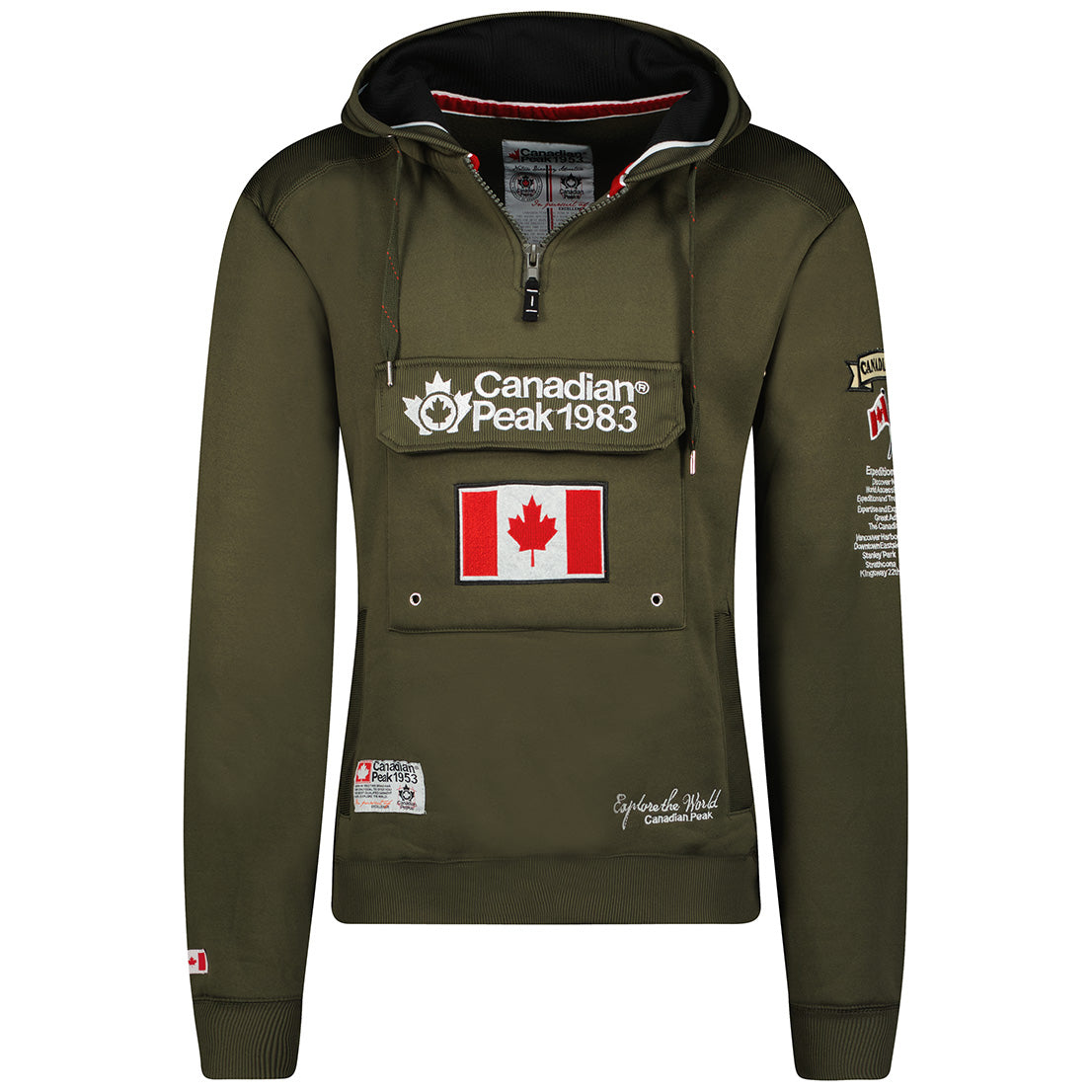 Geographical Norway Galapagos Men - Sweat A Capuche Homme Avec Poches - Sweats Shirts Logo Homme - Sweat Shirt Hoody Manches Longues