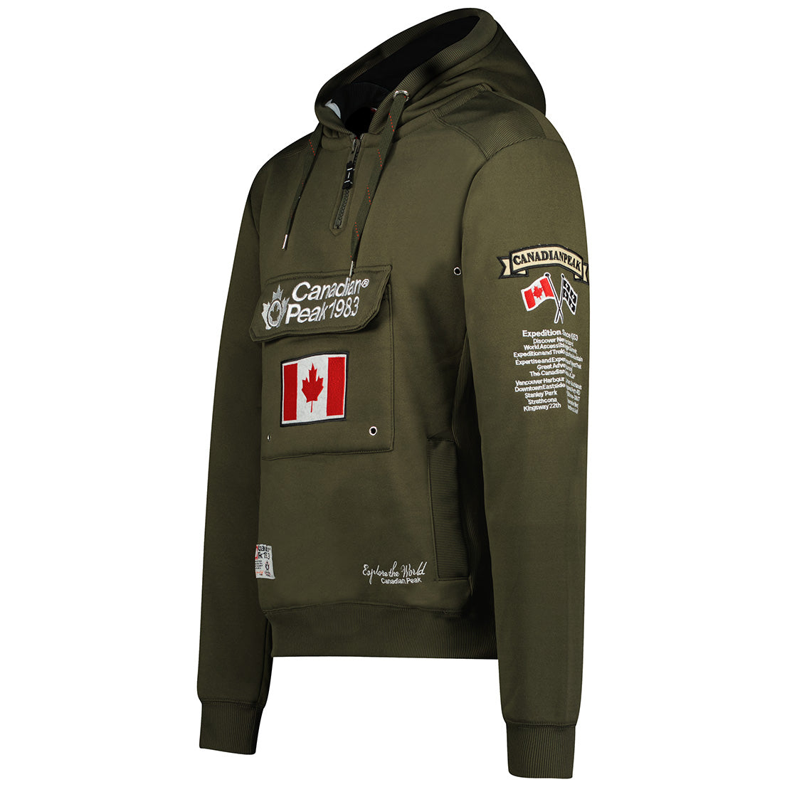 Geographical Norway Galapagos Men - Sweat A Capuche Homme Avec Poches - Sweats Shirts Logo Homme - Sweat Shirt Hoody Manches Longues