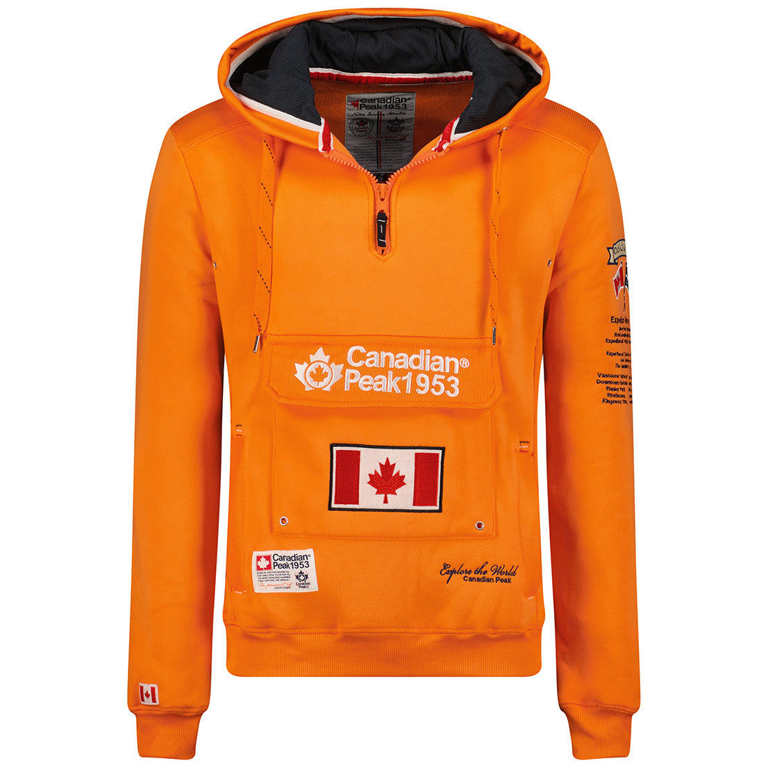 Geographical Norway Galapagos Men - Sweat A Capuche Homme Avec Poches - Sweats Shirts Logo Homme - Sweat Shirt Hoody Manches Longues