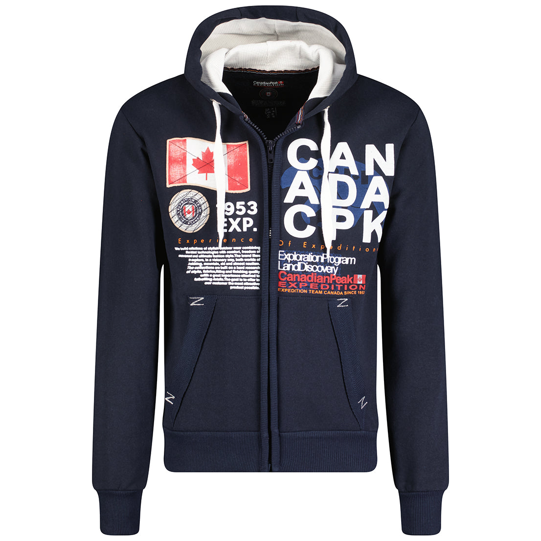 Canadian Peak Gasadeak Men - Sweat Homme Capuche Poche Kangourou - Vêtement Sweatshirt Hoody Chaud Manches Longues