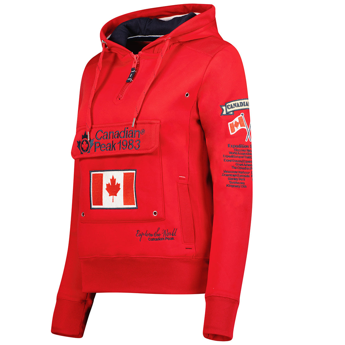 Geographical Norway Gyrelle Lady - Sweat Femme Capuche Avec Poches - Sweatshirt Femmes Manche Pull Manches Longues Chaud