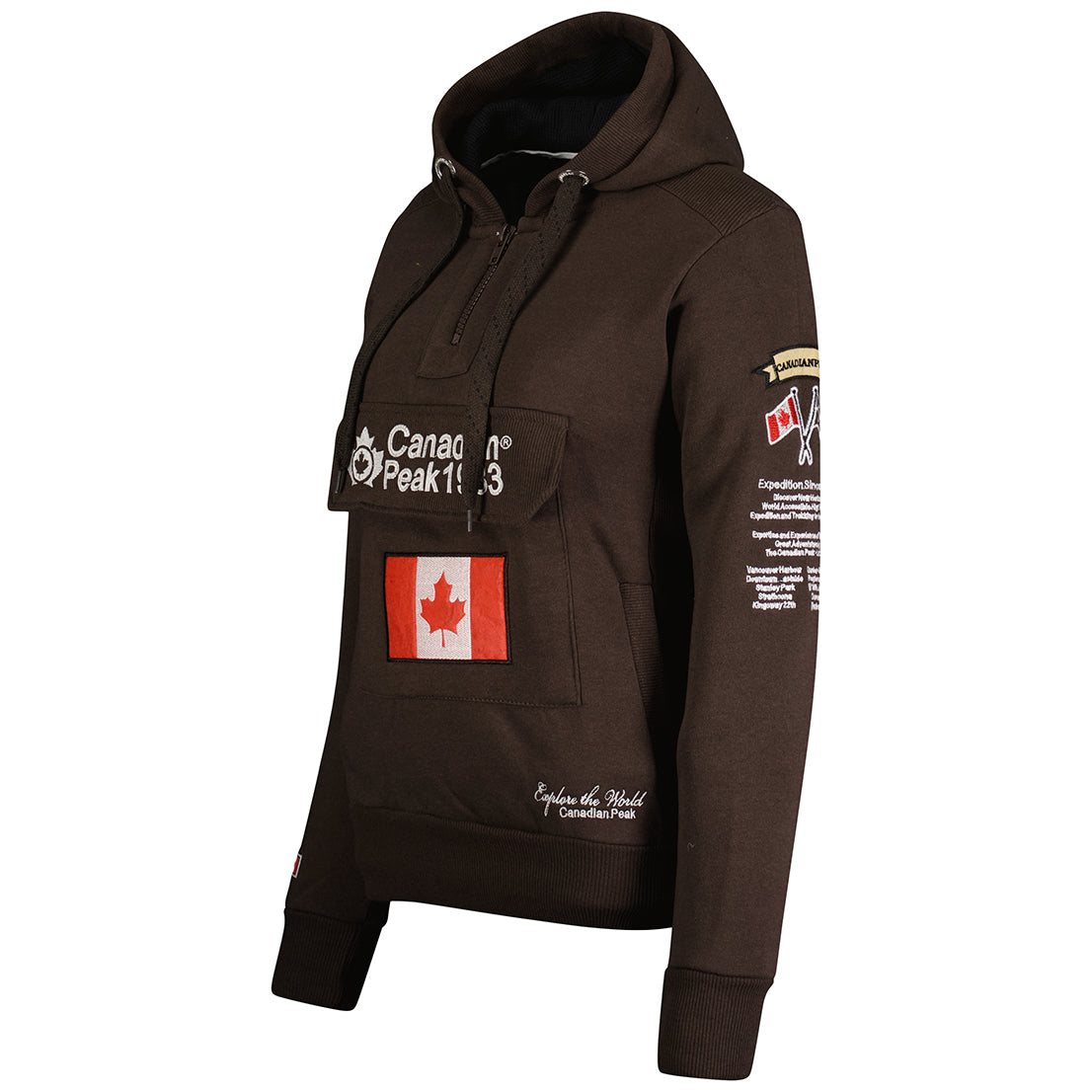 Geographical Norway Gyrelle Lady - Sweat Femme Capuche Avec Poches - Sweatshirt Femmes Manche Pull Manches Longues Chaud