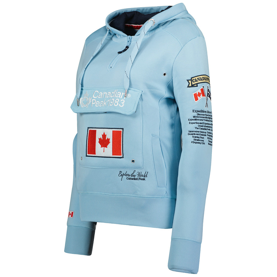 Geographical Norway Gyrelle Lady - Sweat Femme Capuche Avec Poches - Sweatshirt Femmes Manche Pull Manches Longues Chaud