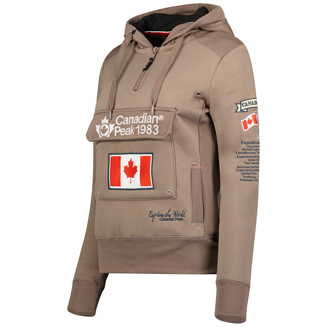 Geographical Norway Gyrelle Lady - Sweat Femme Capuche Avec Poches - Sweatshirt Femmes Manche Pull Manches Longues Chaud
