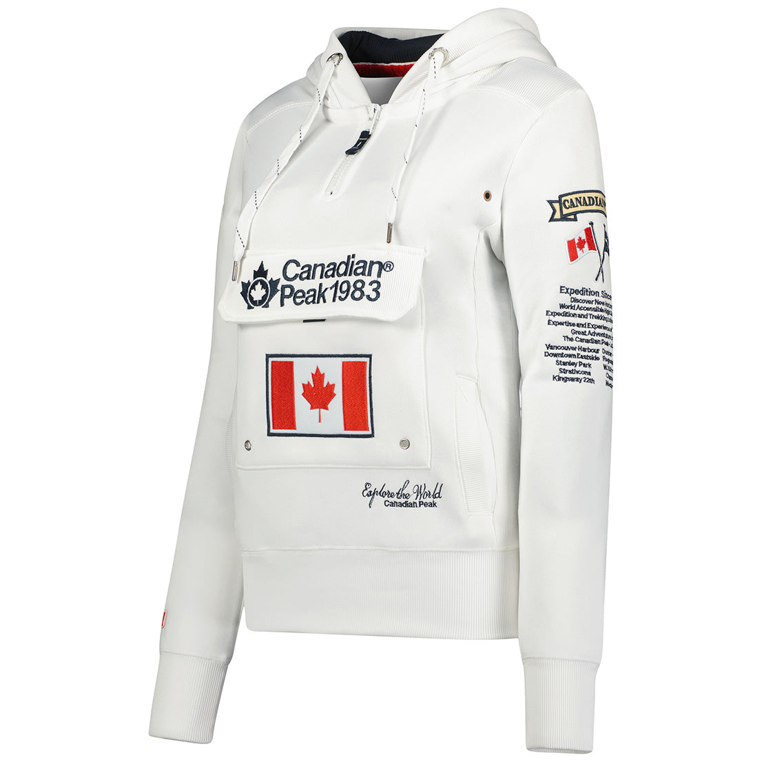 Geographical Norway Gyrelle Lady - Sweat Femme Capuche Avec Poches - Sweatshirt Femmes Manche Pull Manches Longues Chaud