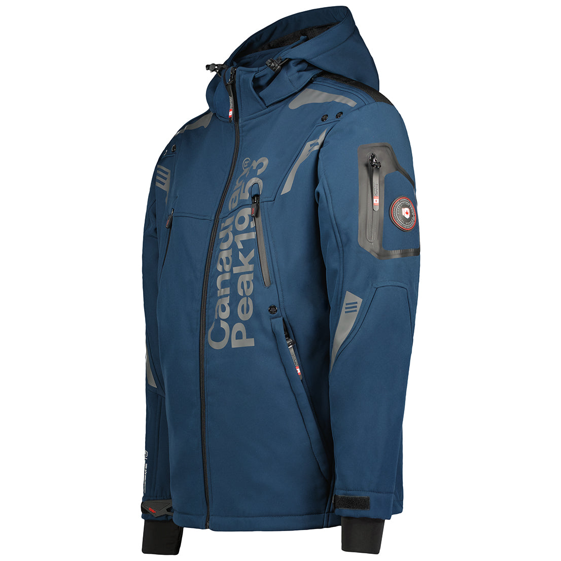 Geographical Norway Talenteak Men - Veste Softshell Capuche Homme Impermeable - Manteau Outdoor Blouson Coupe Vent Tactique Resistant