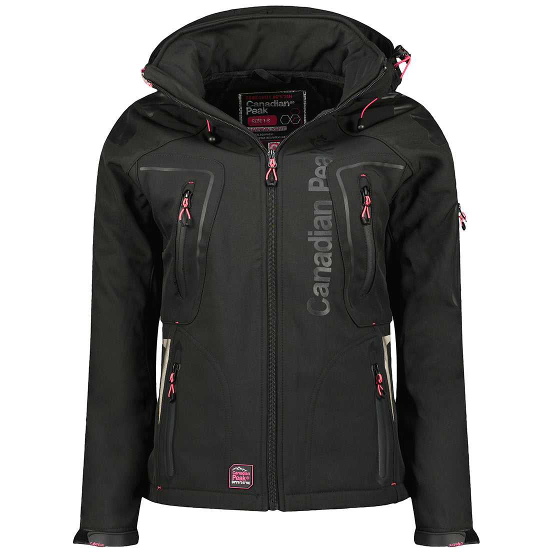Geographical Norway Tatiana Lady - Veste Softshell Capuche Femme Impermeable Outdoor - Blouson Coupe Vent Resistant