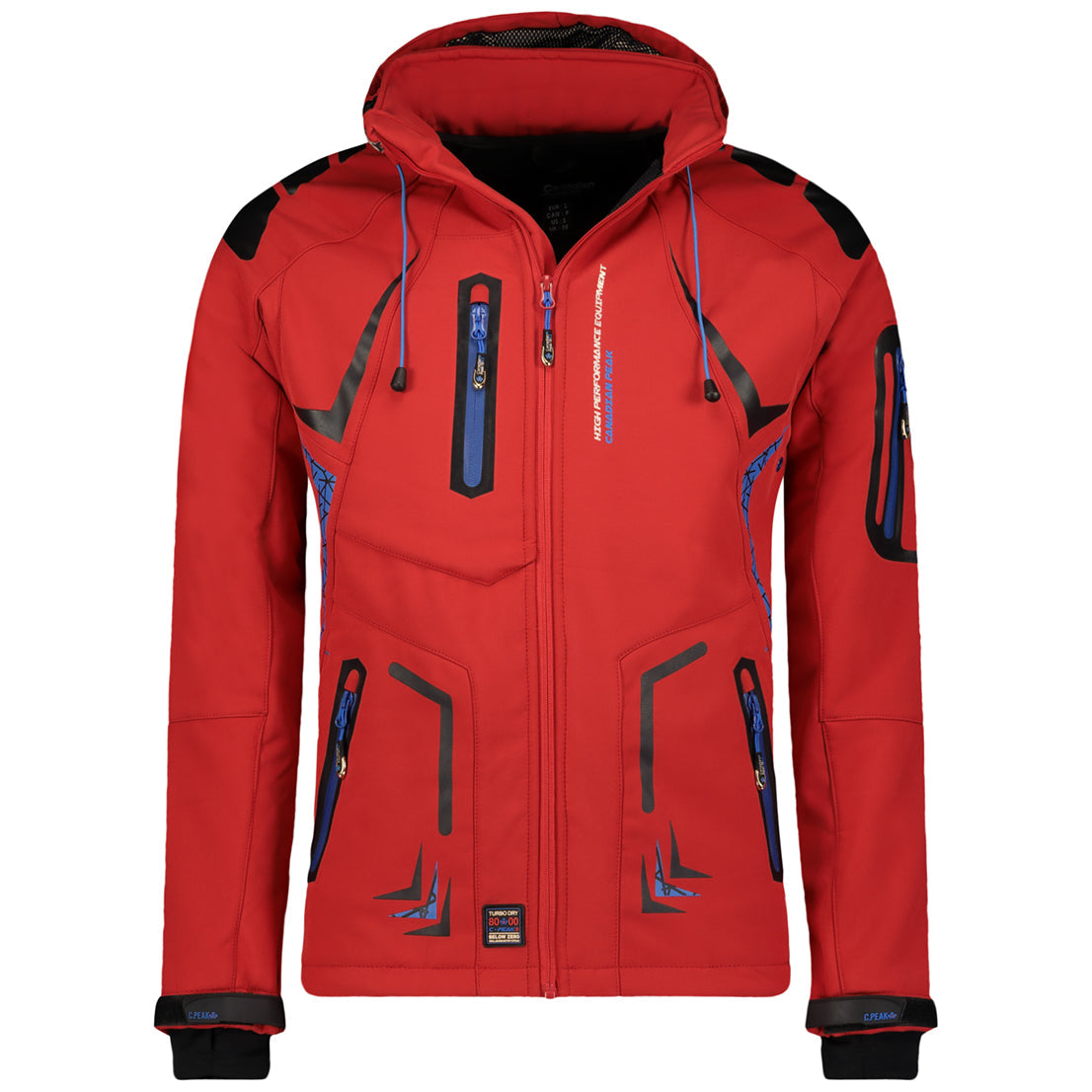 Geographical Norway Tourmaline Men - Veste Softshell Capuche Homme Impermeable - Manteau Outdoor Blouson Coupe Vent Tactique Resistant